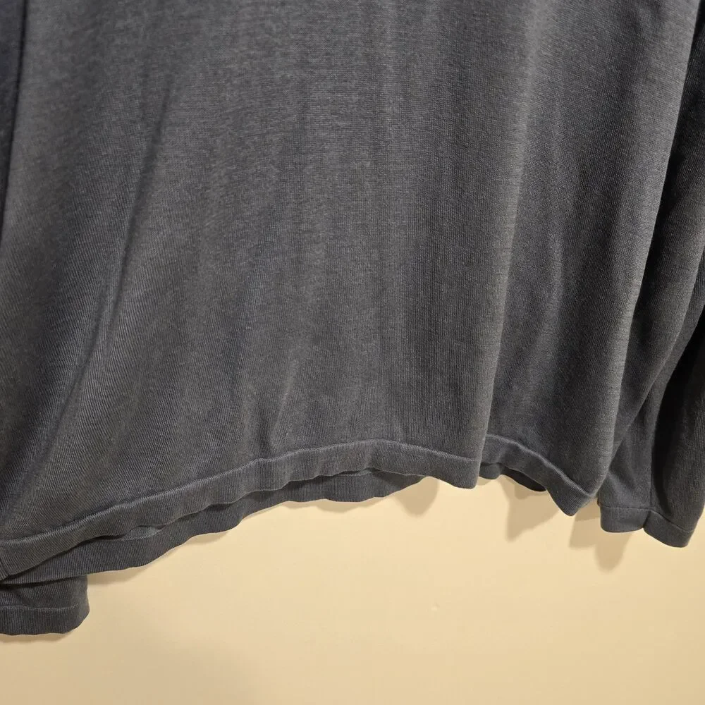 BANANA REPUBLIC Luxury Blend Silk Cashmere V-Neck Sweater Sz XL Mens Blue Light